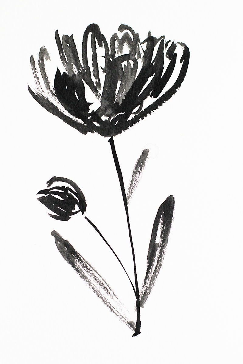 greyscale-flower